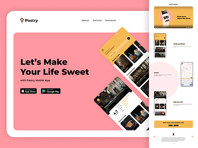 Pastry Mobile App concept app confectionery food food app mobile mobile app mobile ui pastry search ui uidesign web