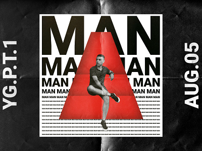 Stylish poster with man
