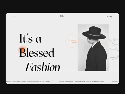 Website design concept for a fashion brand