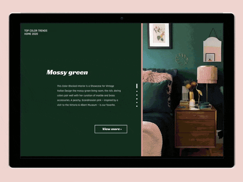 Trends colours for your home design 💛💚❤️ animation design firstscreen home homedesign mood webdesign website