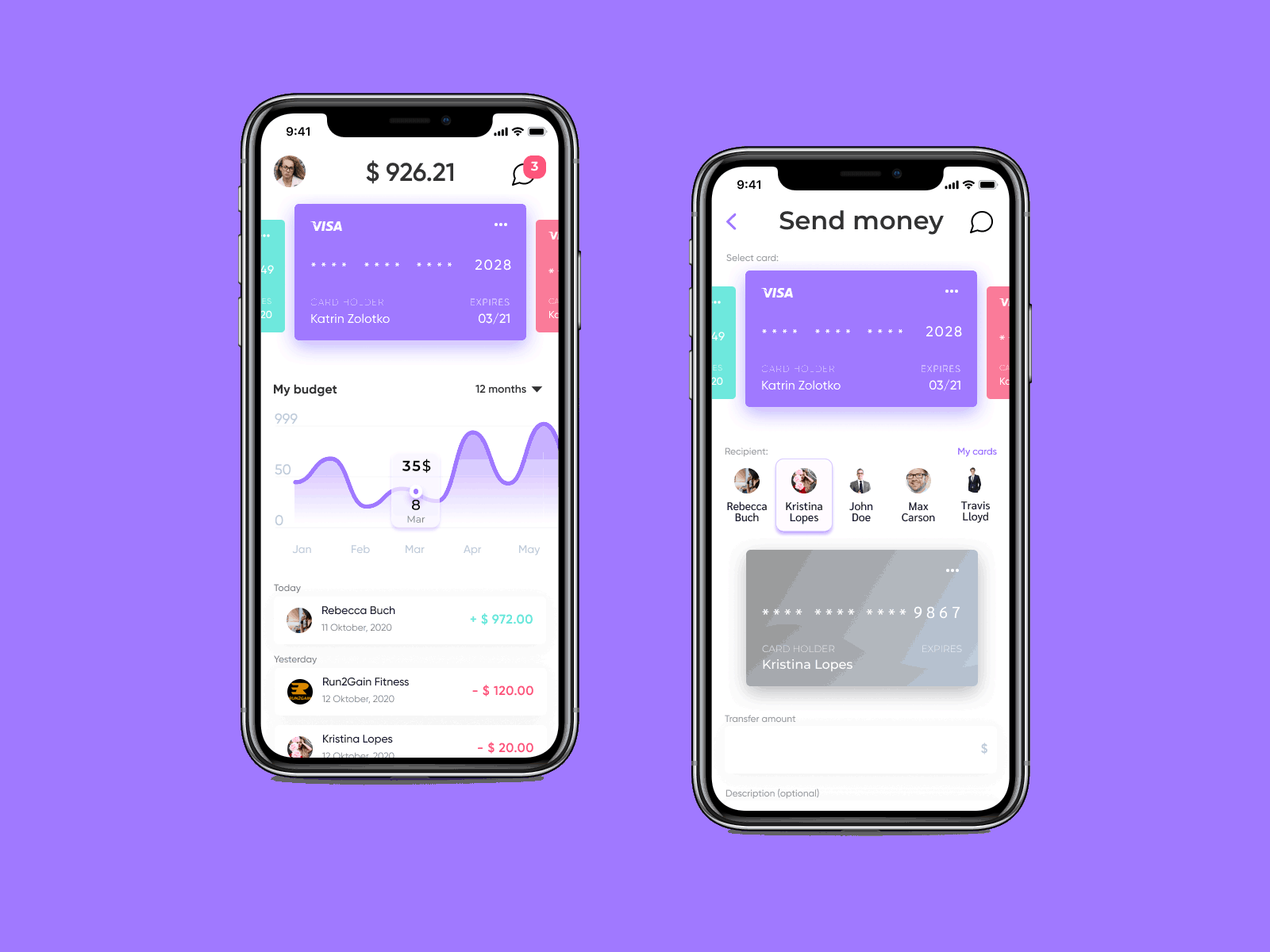 Bank app. Concept
