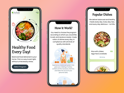 Healthy Food design food healthy healthy food illustration mobile ui