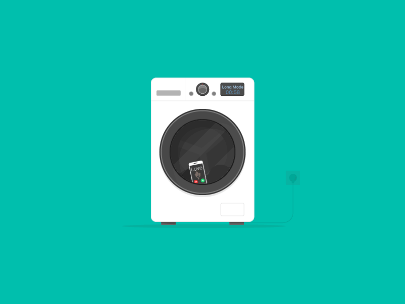 Washing Machine Tragedy 2d animation dribbble flat machine umitkoca washing
