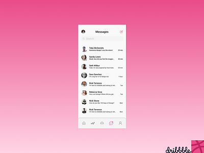 Daily UI Challenge. Day 013/100 app daily 100 challenge daily ui dailyui direct message dm dribbble dribbble message figma message message app messaging ui uidesign