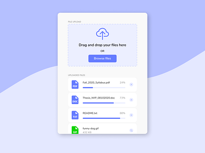 Daily UI Challenge. Day 031/100 browse daily 100 challenge daily ui drag and drop figma file file management file manager file upload files progress bar ui design upload upload file uploader uploading