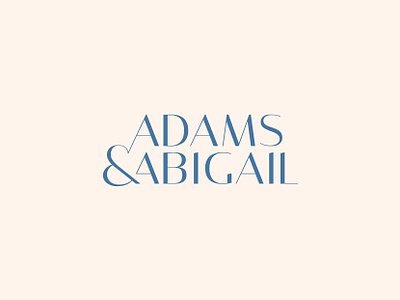 Adams & Abigail branding challenge dailylogo dailylogochallenge dailylogodesign design logo logo a day minimal type typography