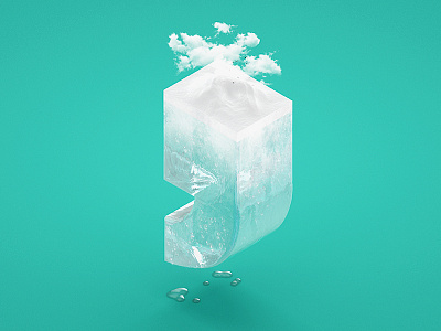 Ice sculpture 3d c4d cinema4d ice isometric mini physical sculpture snow texture