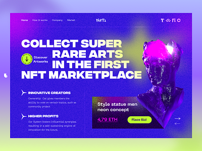 NFTi3 - Art Marketplace creabik creabik design crypto nft nft art nft art design nft auction nft marketplace