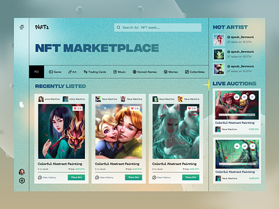 NFTi5 - marketplace dashboard