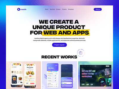 Creabik website awwwards branding creabik creabik design digital agency portfolio portfolio website ui