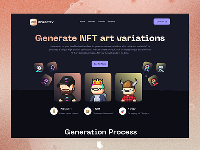 Crearity - upcoming NFT Project crearity nft nft characters nft design nft generation nft minitng nft project