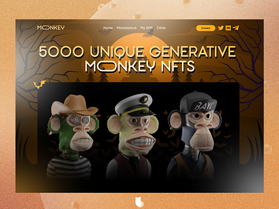 Monkey NFT landing page