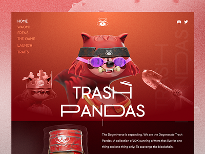 Trash Pandas - NFT minting nft nft design nft landing nft landing page nft minting