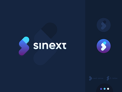 Sinext - Logo Design agency app branding branding company color creabik creabik design creabik logo dark design icon logo logo concept logotype project