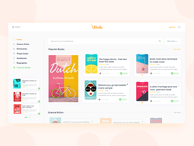 UBouks - Book Store Website Design