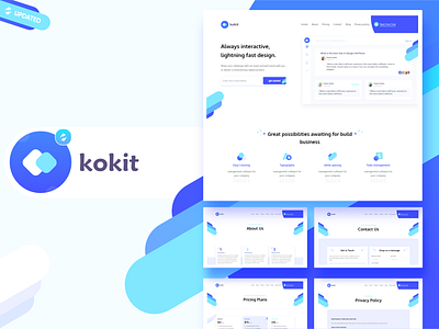 Kokit - preview cover color creabik creabik design design envato project template themeforest