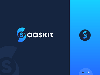 saaskit - template website logo branding branding company creabik creabik design creabik logo design envato gradient logo logo concept project themeforest