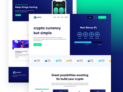 coinkit   crypto currency landing page