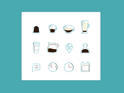 Coffee Icons app design illustration vector