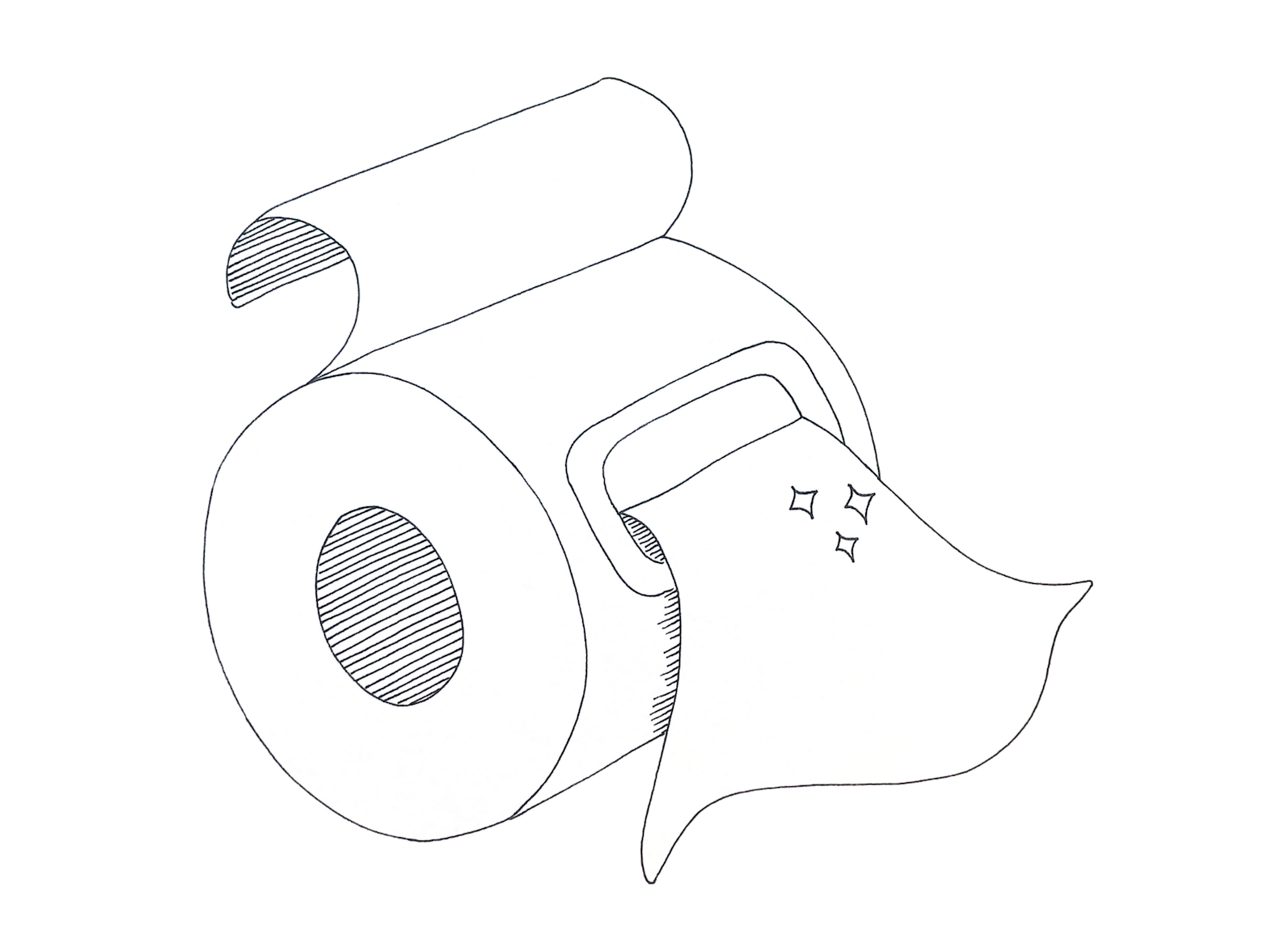 Wet Wipes on a roll cartoon illustration by suzie elles on Dribbble