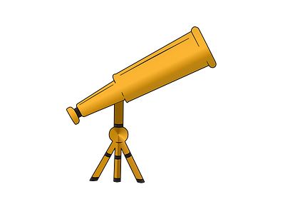 Gold Telescope Logo adveristing design icon illustration vector