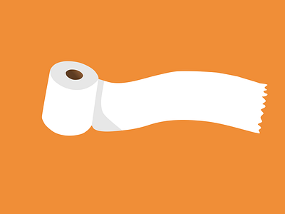 Toilet Paper Roll graphic_Orange adveristing branding design icon illustration vector