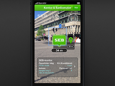 SEB Office locator ar augmented reality bank seb