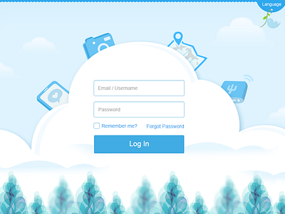 Login app cloud icon synchronous ui web webdesign