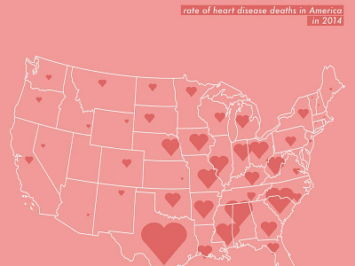 2014 Death by Heart Disease Infograph design heart disease illustration infographic design open processing p5js typogaphy vector visual identity