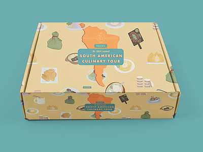 Food Fight South American Culinary Tour Sweepstakes Box box branding culinary design food illustration logo menu package design package mockup packaging peru procreate south america visual identification visual identity