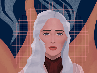 Daenerys asofai daenerys targaryen digital art game of thrones graphic design illustration painting procreate procreate app