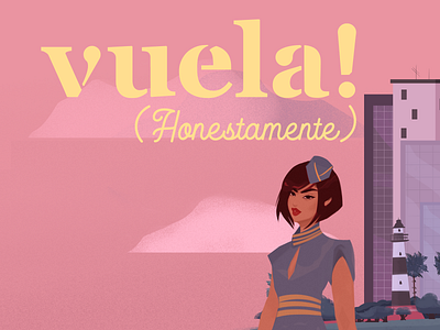 Vuela! Honestamente Cover branding design flying illustration magazine peruvian print procreate travel agency traveling visual identity