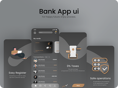Bank App Shot - Ui Design app application design free illustration shot ui ux web