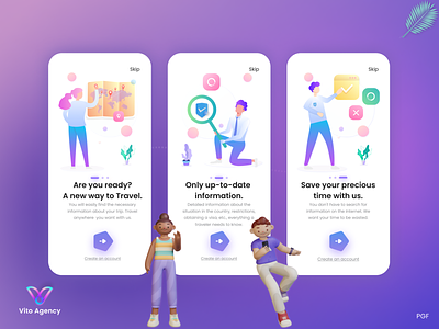 Travel Guide Application White Onboarding iOS