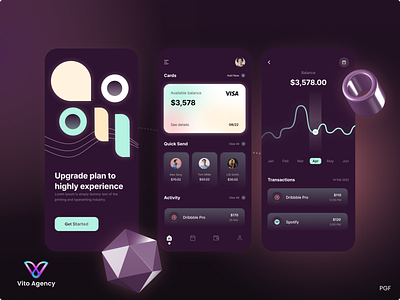 Finance Manager/Budgeting App - iOS Concept 3d design agency app app store application budgeting design development finance manager free illustration ios mobile popular product design trends ui uikit ux uxui design