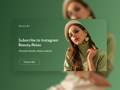 Instagram ad banner advertising banner banner banner design beautiful beauty girl instagram minimalism minimalist person social networks web design woman
