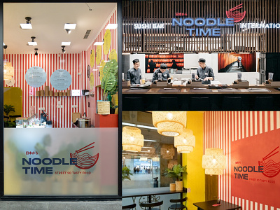 Logo Noodle Time, Street Food branding cafe logo food logo insp inspiration logo minimal noodle resto logo