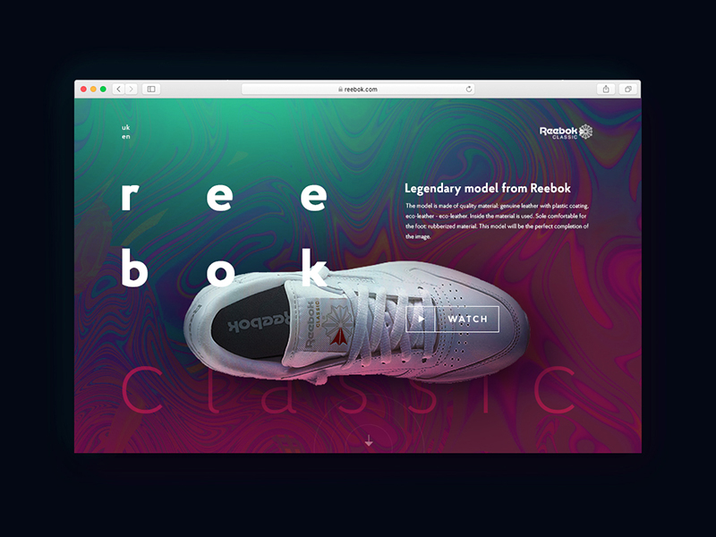 reebok promo concept page by Maria Orlova 🇺🇦 on Dribbble