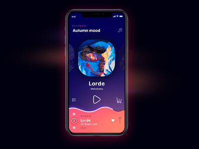 Music Playerer app design ios iphone x minimal music app player ui ui ux