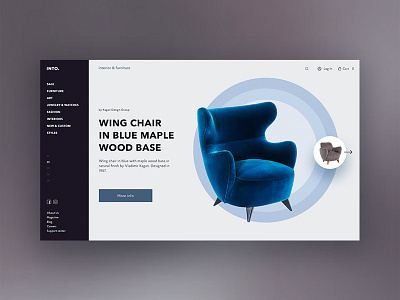 INTO | interior & furniture design minimal online shop ui ux web website