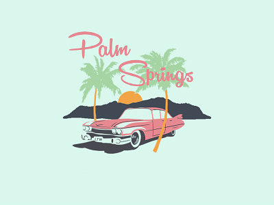palm springs graphic clothing design illustration nashville palm springs screenprint
