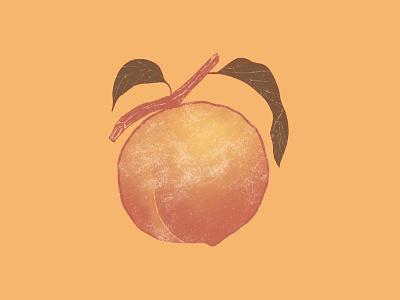 peach illustration for riso print branding clothing design illustration nashville peach peach truck