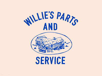 willies parts and service vintage logo branding clothing design illustration logo nashville screenprint vintage