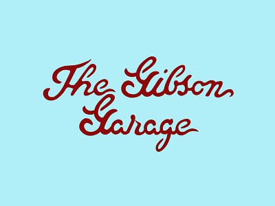 gibson garage logo concept branding design gibson illustration nashville