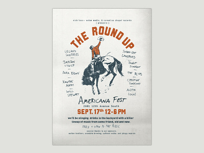 imogene and willie round up poster branding clothing design illustration nashville poster western