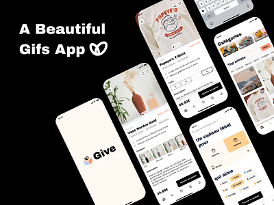 Give App app application branding figma gif gif app give lucile lucile foraison