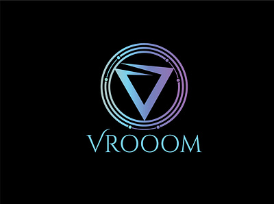 Vrooom 01 Driverless Car Logo app art design icon illustration illustrator logo minimal ui vector