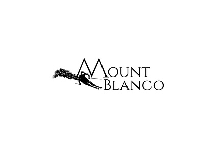 Mount Blanco : Ski mountain logo art design icon illustration illustrator logo minimal type vector