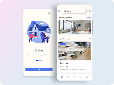 Real Estate App apartment clean clean ui design eal estate app home rent housing innovation minimalist mobile app mobile app design penthouse product design property real estate ui ux