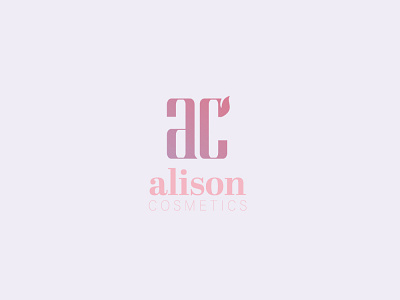 Alison Cosmetics Logo Final branding design logo minimal typography vector